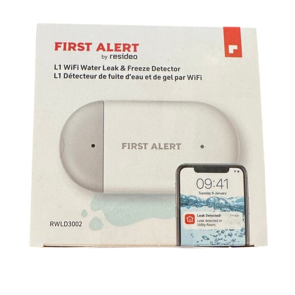 First Alert by Resideo L1 Wifi Water Leak & Freeze Detector New/Sealed